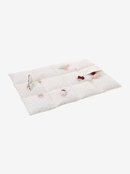 Tapis d'éveil moelleux et ludique bleu+écru+marron+multicolore+noir+rouge - vertbaudet enfant 