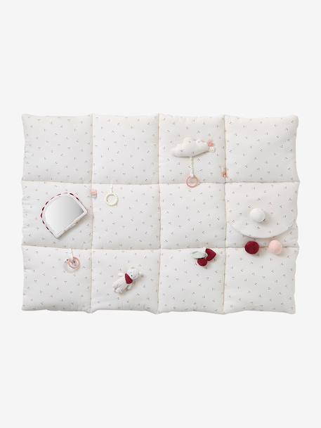 Tapis d'éveil moelleux et ludique bleu+écru+marron+multicolore+noir+rouge - vertbaudet enfant 