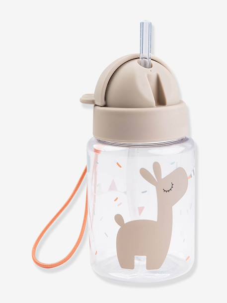 Fles met intrekbaar rietje DONE BY DEER groen+zandbeige - vertbaudet enfant 