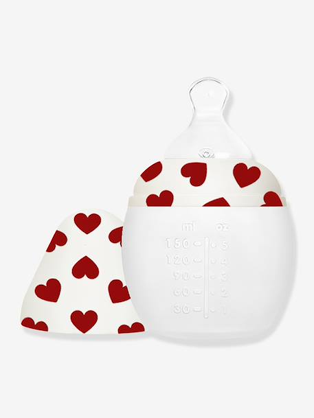 BibRond 150 ml ELHEE-fles roze, bedrukt+wit, bedrukt - vertbaudet enfant 