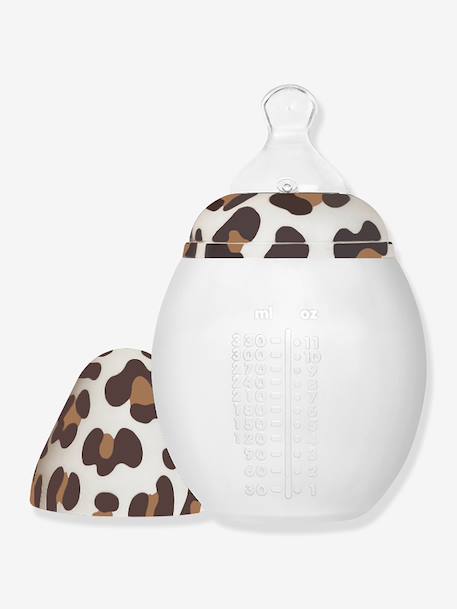 BibRond 330 ml ELHEE-fles bruin, bedrukt - vertbaudet enfant 