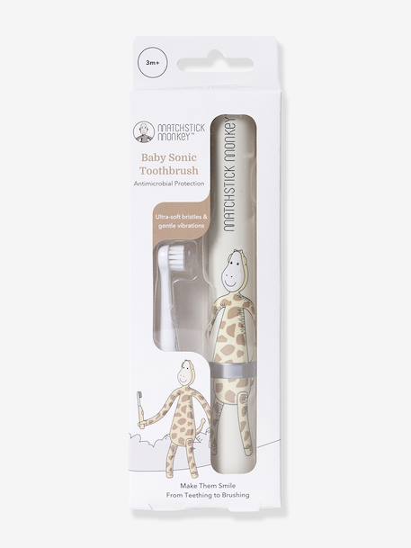 Brosse à dents électrique 1er âge beige+vert - vertbaudet enfant 