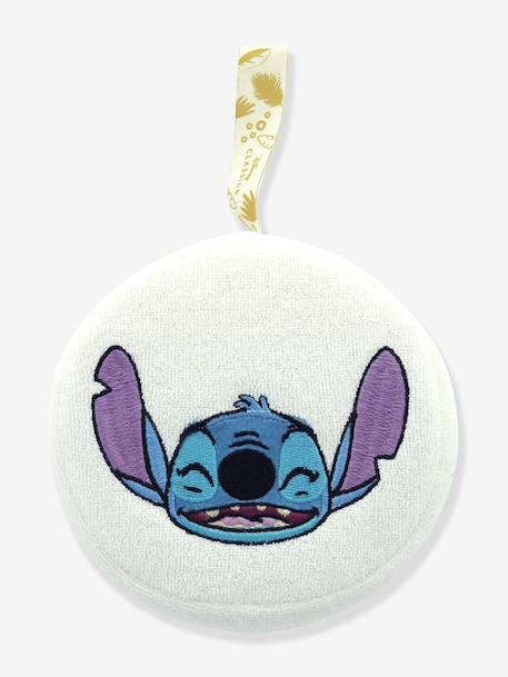 Geborduurde Disney®-babyspons met Stitch-hoofd ecru - vertbaudet enfant 