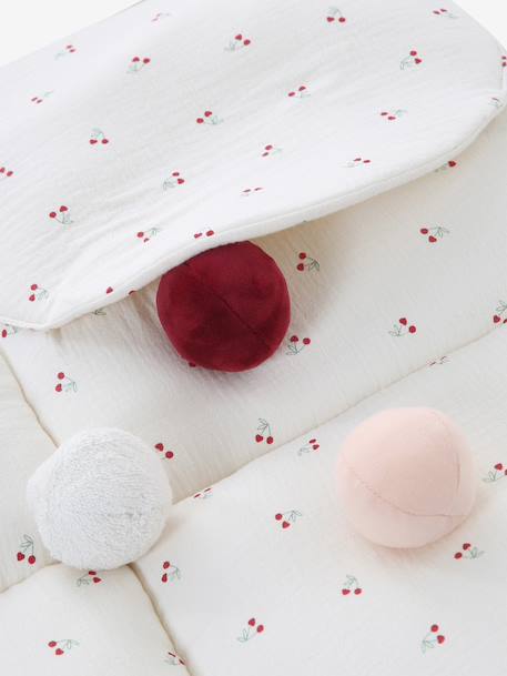 Tapis d'éveil moelleux et ludique bleu+écru+marron+multicolore+noir+rouge - vertbaudet enfant 