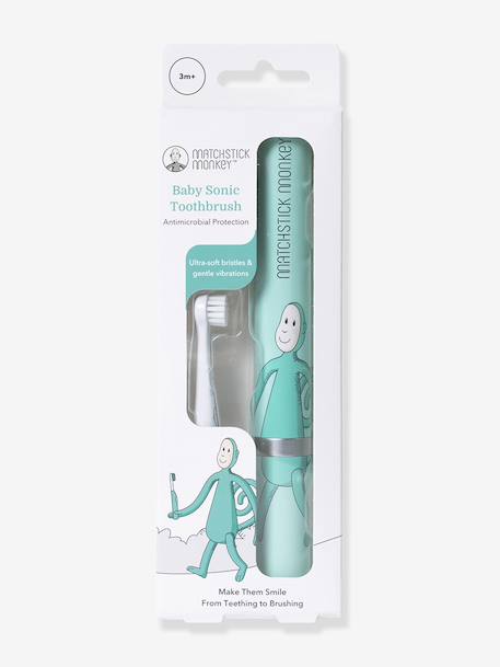 Brosse à dents électrique 1er âge beige+vert - vertbaudet enfant 