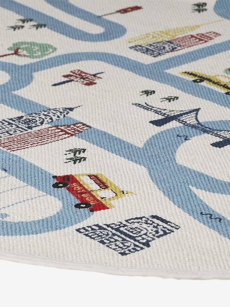 Tapis circuit rond Varsity écru - vertbaudet enfant 