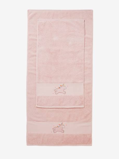 Serviette de bain Licorne ROSE CLAIR - vertbaudet enfant 