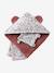 Set cape de bain + gant + lingettes poupon en gaze de coton jaune+rose - vertbaudet enfant 