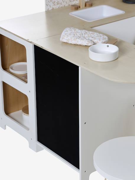 Hoekkeuken met benodigdheden / toebehoren van FSC®-hout wit - vertbaudet enfant 