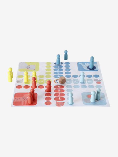 Reisspel met ganzenbord en mens-erger-je-niet FSC® meerkleurig - vertbaudet enfant 