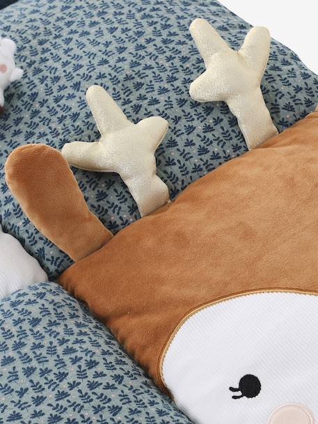 Tapis d'éveil moelleux et ludique beige+écru+noir+orange+rouge+vert émeraude - vertbaudet enfant 