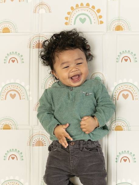 Opvouwbare schuimrubberen mat - INFANTINO ecru+meerkleurig - vertbaudet enfant 