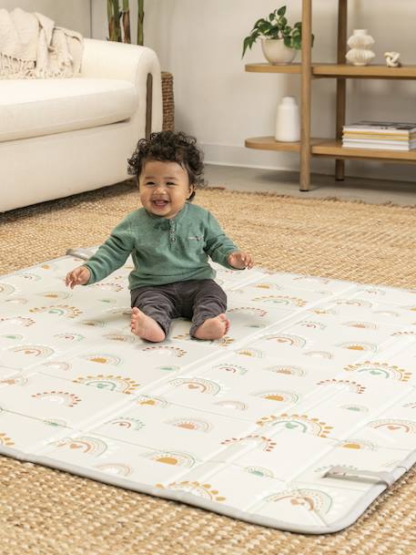 Tapis Mousse Géant Pliable - écru+multicolore - vertbaudet enfant 
