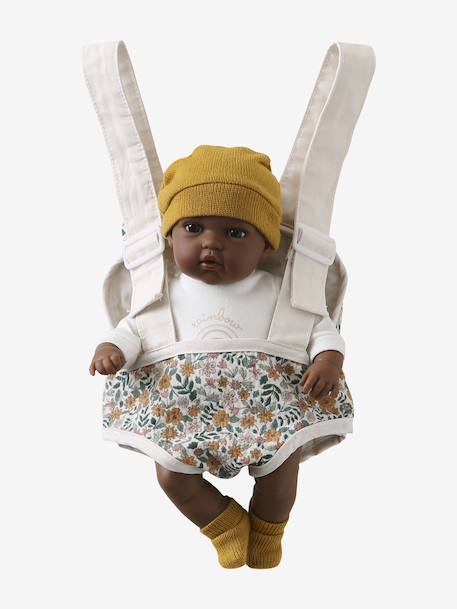 Porte-poupon en gaze de coton jaune - vertbaudet enfant 