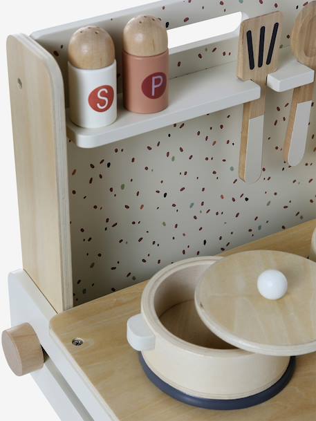 Cuisinette en bois FSC® à poser écru - vertbaudet enfant 