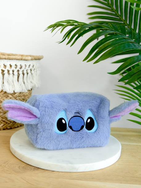 Trousse de toilette Disney Stitch en fausse fourrure bleu - vertbaudet enfant 