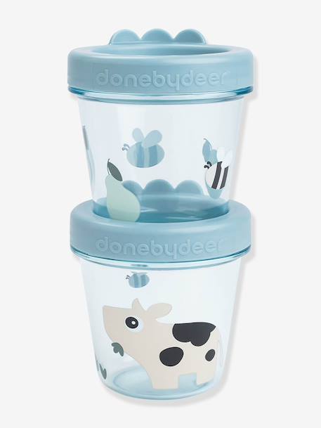 Lot de 2 pots conservation Dotti bleu+blush - vertbaudet enfant 