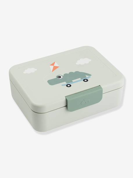 Boîte à goûter avec séparateur sable+vert - vertbaudet enfant 