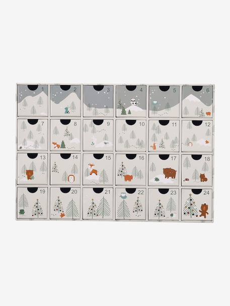 Adventskalender met FSC® houten speelgoed blauw+ecru+groen - vertbaudet enfant 