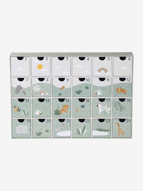 Adventskalender met FSC® houten speelgoed blauw+ecru+hout - vertbaudet enfant 