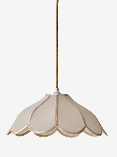 Abat-jour fleur en tissu pour suspension écru - vertbaudet enfant 