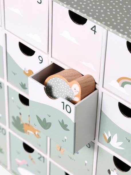 Calendrier de l'Avent avec jouets en bois FSC® bleu+bois+écru - vertbaudet enfant 