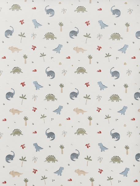 Set met 2 hoezen voor aankleedkussen met dieren van badstof grijsblauw+hazelnoot+meerkleurig+pecannoot+rouge - vertbaudet enfant 