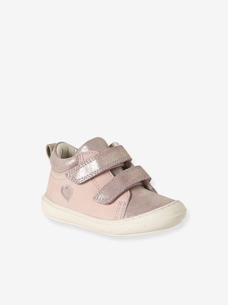 Chaussures premiers pas bébé scratch beige imprimé+bleu imprimé+bronze+lot rose+mauve+or+rose+rose imprimé+rose poudré+turquoise+vert imprimé+vieux rose - vertbaudet enfant 