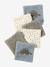 Lot 6 lingettes lavables bleu grisé+moka+noisette - vertbaudet enfant 