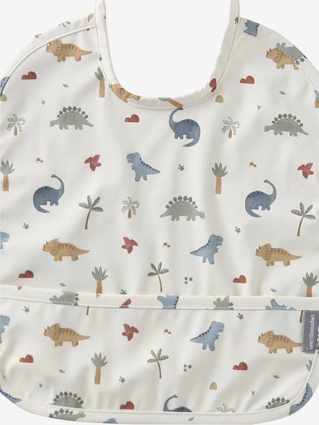 Geplastificeerd rond slabbetje saliegroen+wit, bedrukt - vertbaudet enfant 