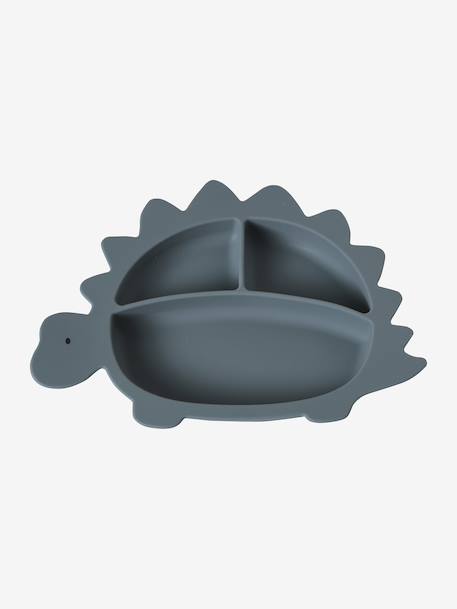 Set repas silicone bleu grisé - vertbaudet enfant 