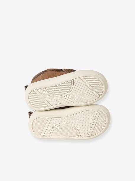 Bottillons à scratchs cuir souple bébé premiers pas bleu+bleu électrique+bleu jean+caramel+chocolat+lot marron+marron+ocre+sable+vert+vert sauge - vertbaudet enfant 