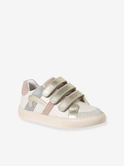 Chaussures-Chaussures fille 23-38-Baskets, tennis-Baskets enfant fille cuir à scratchs