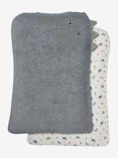 Puériculture-Matelas, accessoires de lange-Matelas à langer, housse-Lot 2 housses matelas à langer animaux