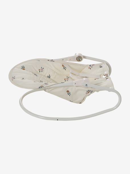 Transat en métal pour poupon RETRO FLOWER écru - vertbaudet enfant 