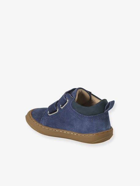 Bottillons à scratchs cuir souple bébé premiers pas bleu+bleu électrique+bleu jean+caramel+chocolat+lot marron+marron+ocre+sable+vert+vert sauge - vertbaudet enfant 