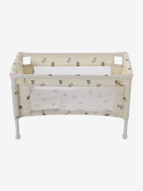 Lit Parapluie pour Poupon RETRO FLOWER écru - vertbaudet enfant 