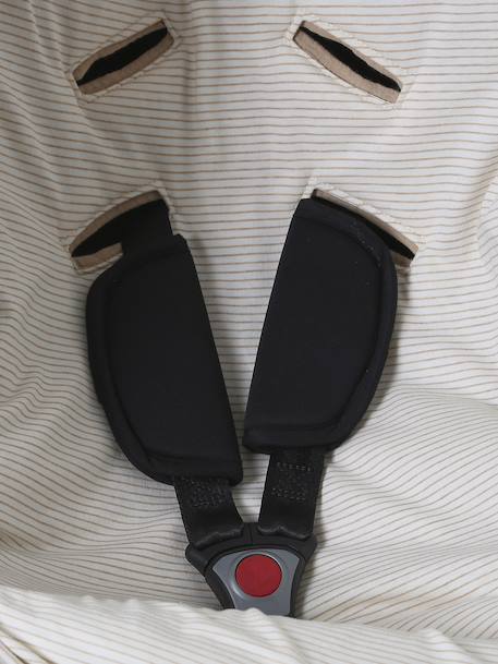 Nid d'ange transformable en gaze de coton beige imprimé+cappuccino+écru+sauge+terracotta - vertbaudet enfant 