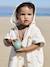 Poncho de bain / plage bébé personnalisable, avec coton recyclé blanc imprimé+rose imprimé - vertbaudet enfant 
