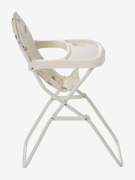 Chaise haute pour poupon RETRO FLOWER écru - vertbaudet enfant 