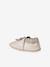 Chaussons élastiqués en cuir souple bébé beige imprimé+rose pâle - vertbaudet enfant 