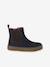 Boots fille cuir zippées et élastiquées beige+camel+marine - vertbaudet enfant 