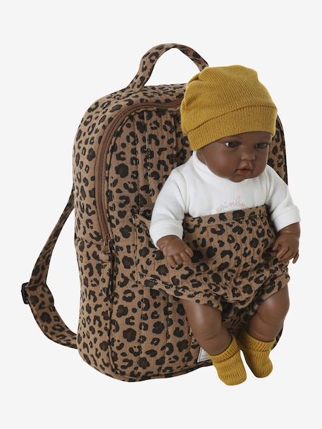 Sac à dos fille porte-poupon léopard Vertbaudet et Envie de fraise marron - vertbaudet enfant 