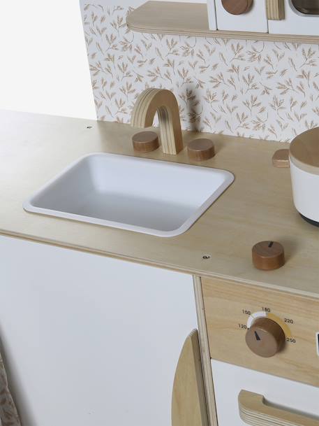 Hoekkeuken met benodigdheden / toebehoren van FSC®-hout wit - vertbaudet enfant 