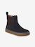 Boots enfant garçon cuir zippées et élastiquées camel+marine - vertbaudet enfant 