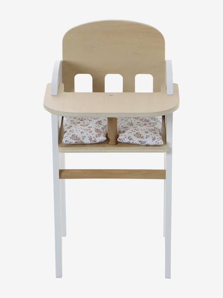 Chaise haute pour poupon en bois FSC® blanc - vertbaudet enfant 