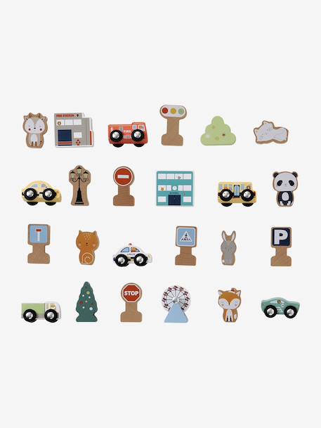 Calendrier de l'Avent avec jouets en bois FSC® bleu+bois+écru - vertbaudet enfant 