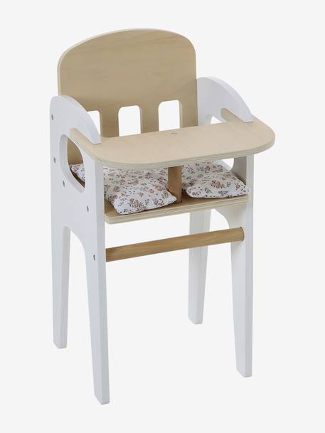 Chaise haute pour poupon en bois FSC® blanc - vertbaudet enfant 