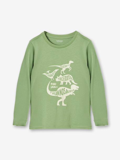 Lot pyjama + pyjashort garçon dinosaure vert - vertbaudet enfant 