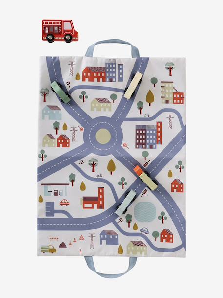 Tapis circuit pliable avec accessoires beige - vertbaudet enfant 